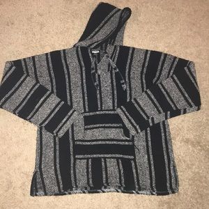 Hipster pullover authentic baja hoodie. Hand woven